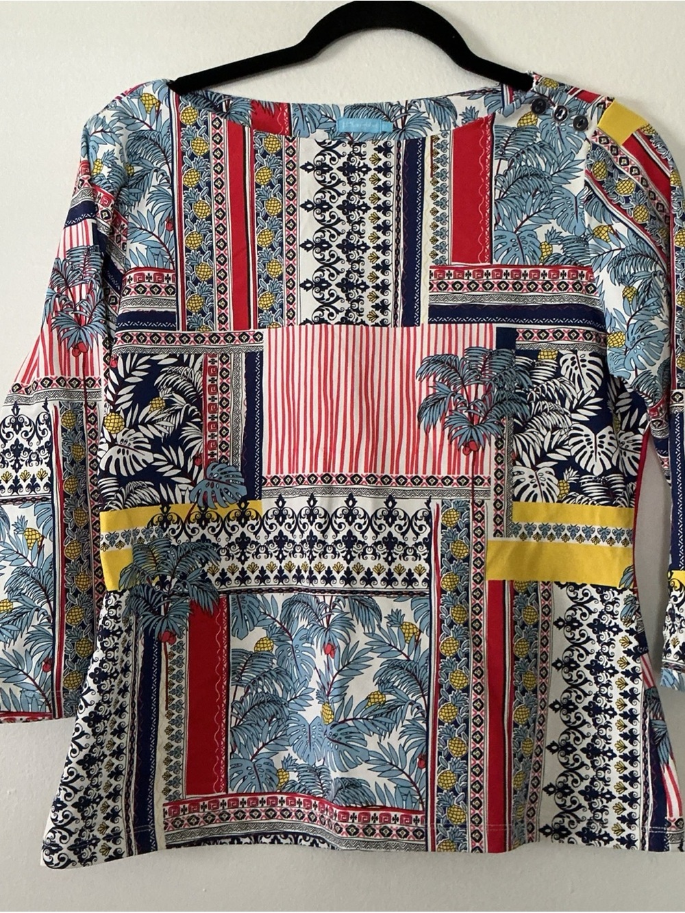 J. McLaughlin Catalina Cloth Wavesong Top - Picture 2 of 11